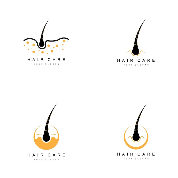 Hermosos logotipos abstractos de ondas de cabello y logotipos de cuidado del cabello Logotipo para salón de negocios cuidado de belleza peluquería