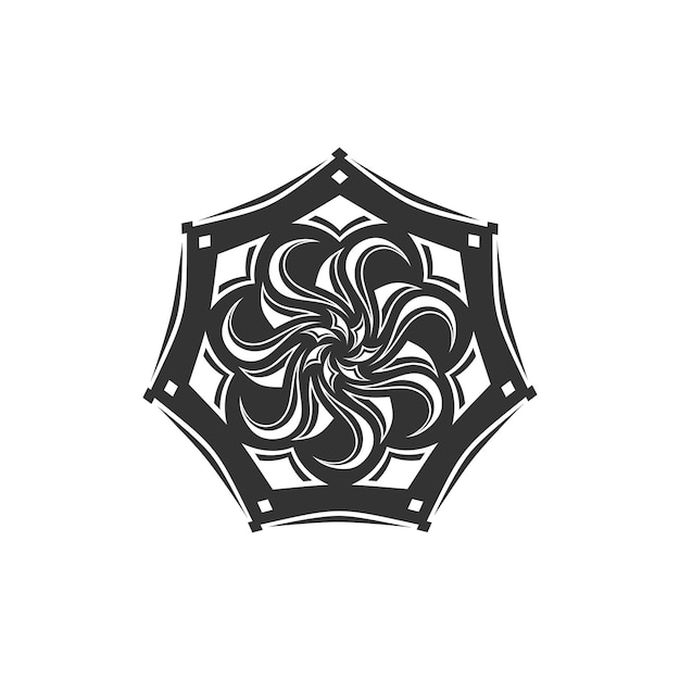 Hermosos logotipos circulares aislados Logotipo para boutique interior Logotipo de la empresa marca emblema elemento Floral simple Mandala logotipo Iconos invitaciones de negocios Vintage Islam Árabe Indio otomano