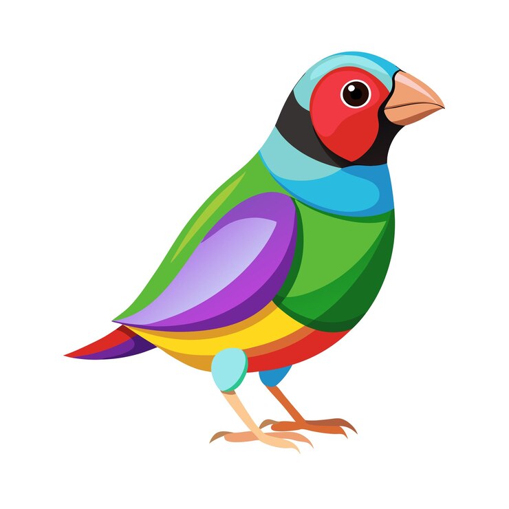 Vector hermosos logotipos ilustración vectorial realista de pájaros aislados sobre un fondo blanco