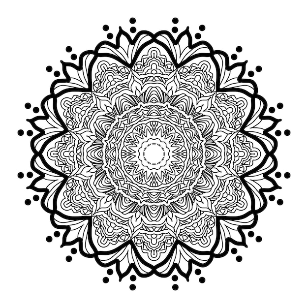 Hermosos mandalas de diseño de arte e ilustrador.