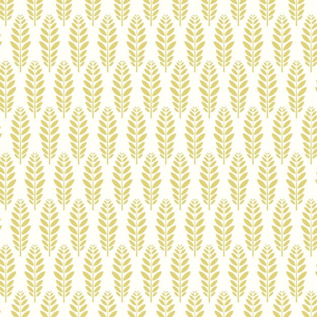 Vector hermosos patrones florales beige sin costuras con adornos de hojas doradas