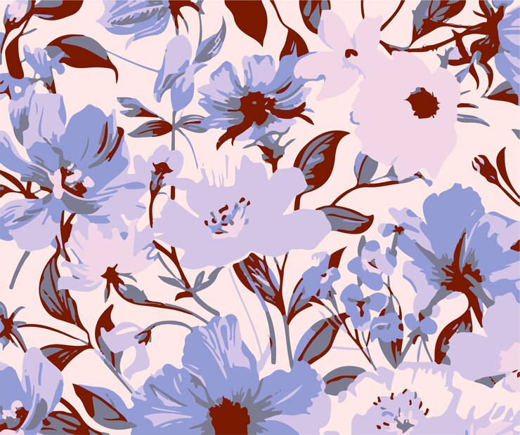 Hermosos patrones florales sin costuras vectoriales con acuarela dibujada a mano flores suaves de verano