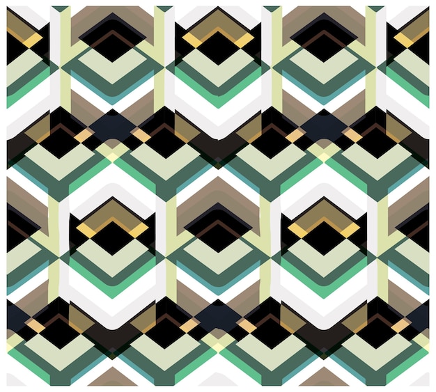 Hermosos patrones hexagonales abstractos forma geométrica con hermosas combinaciones de colores impresión vectorial