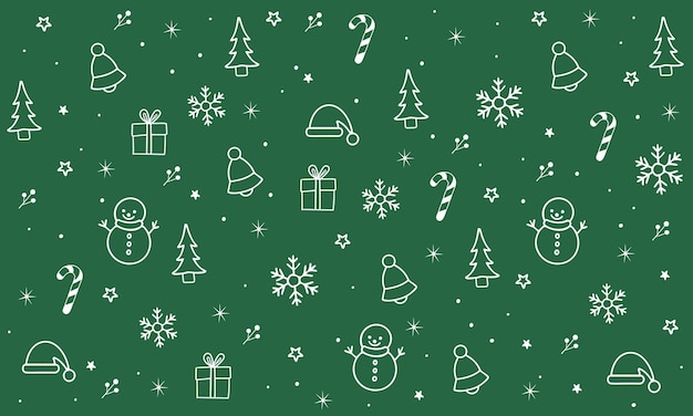 Hermosos patrones de Navidad de invierno con adornos saludos papel de embalaje
