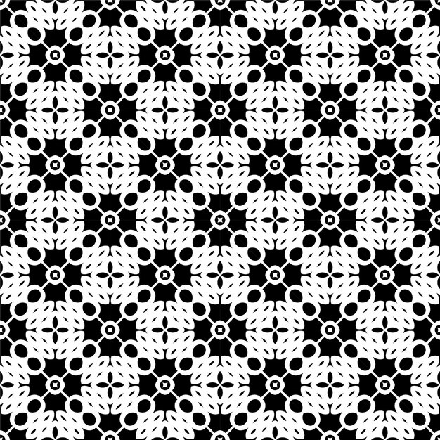 Hermosos patrones tradicionales indios sin costuras en blanco y negro con un diseño minimalista