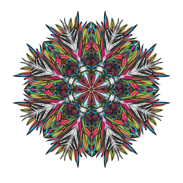 Hermosos y realistas diseños de adornos de mandala de lujo con elementos de círculo geométrico hechos en vector