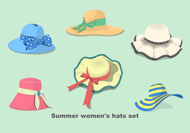 Hermosos sombreros de verano para mujeres_Accesorios de moda para unas vacaciones de verano en el mar en países calurosos