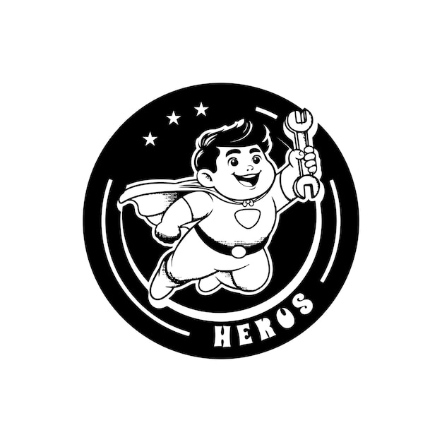 Vector héroe de dibujos animados como superman