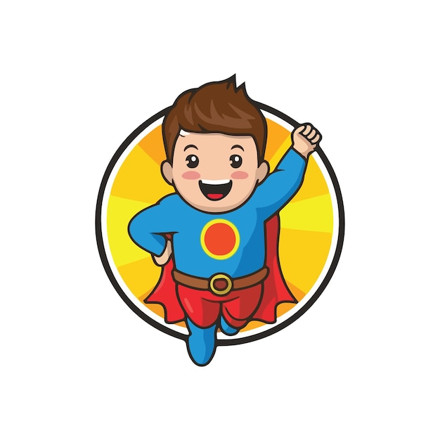 Vector héroe de dibujos animados como superman