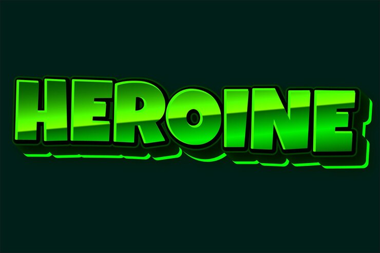 Vector heroína efecto de texto editable estilo retro 3d