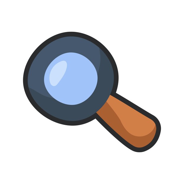 herramienta de ampliación con contorno en diseño vectorial plano