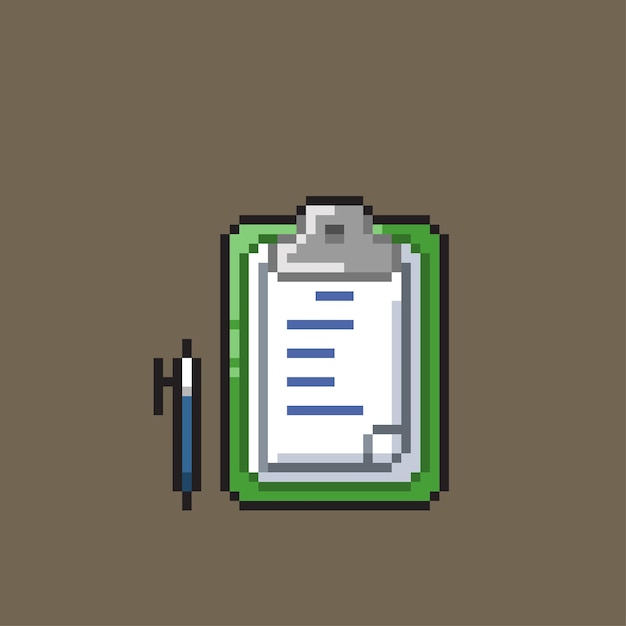 Herramienta de examen en estilo pixel art