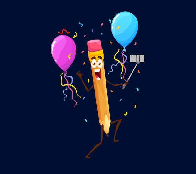 Herramienta de lápiz de dibujos animados de celebración de cumpleaños de vacaciones