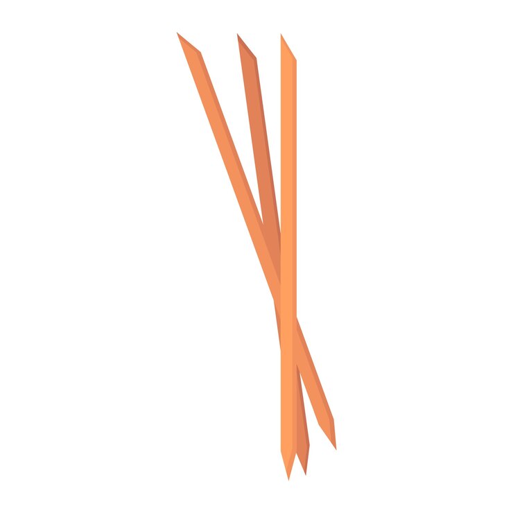 Vector herramienta de manicura y pedicura palo de naranja manicura empujador de madera vector ilustración plana