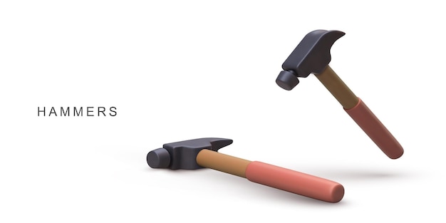 herramienta martillo con mango de madera y cabeza de metal para la construcción carpintería DIY reparación del hogar