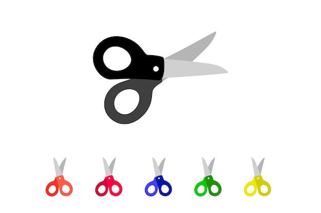 herramienta de tijeras de sastre garabateado accesorios de costura dibujados a mano con herramienta de bordado de múltiples colores