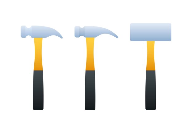 Herramientas de constructor de martillo de garra Día del trabajo Ilustración de stock vectorial