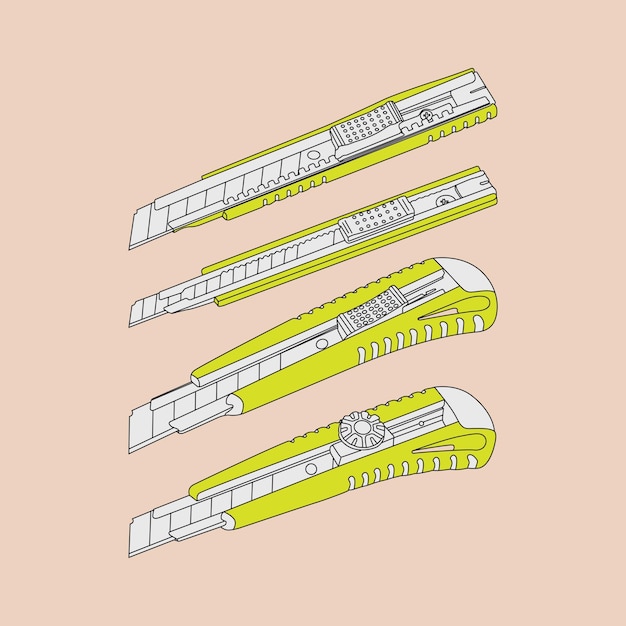 Vector herramientas de equipos de construcción 04