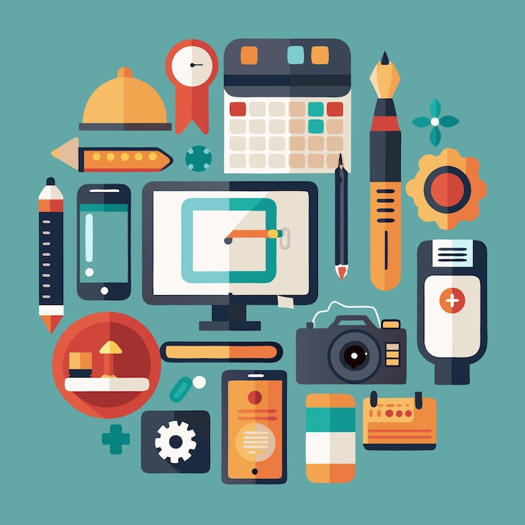 Vector herramientas esenciales para profesionales creativos un kit de diseño integral para flujos de trabajo modernos