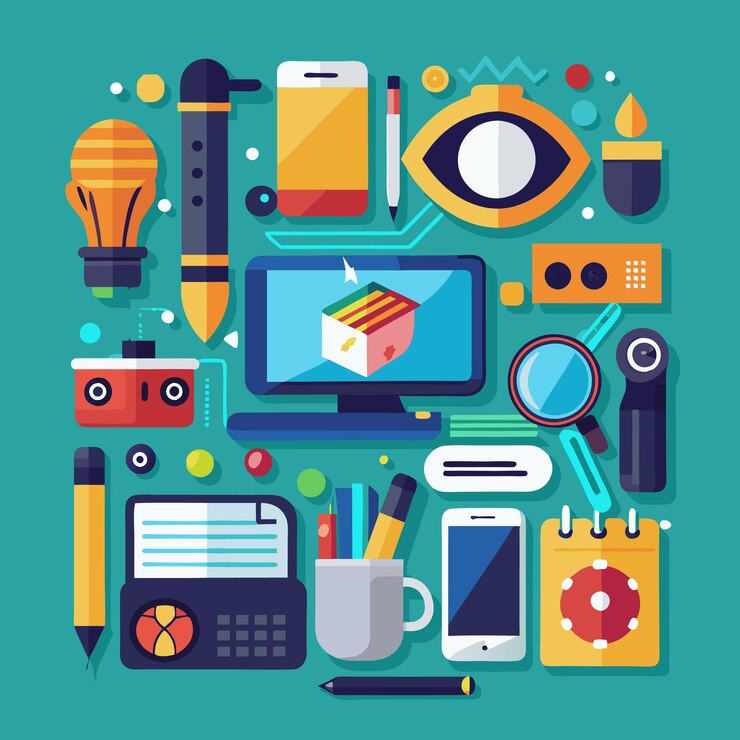 Vector herramientas esenciales para profesionales creativos un kit de diseño integral para flujos de trabajo modernos