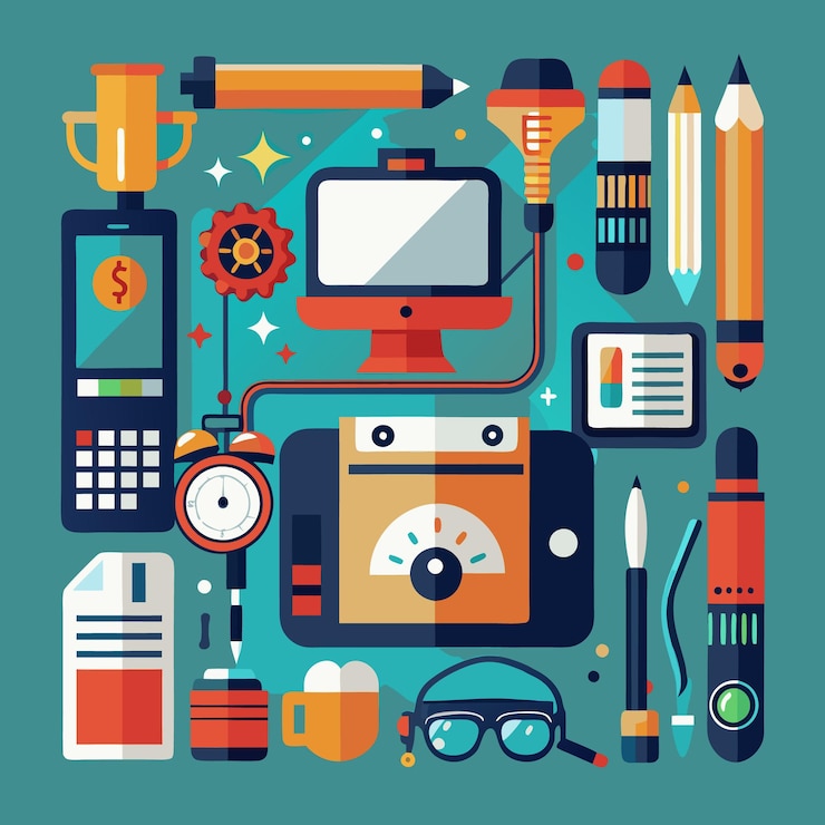 Vector herramientas esenciales para profesionales creativos un kit de diseño integral para flujos de trabajo modernos