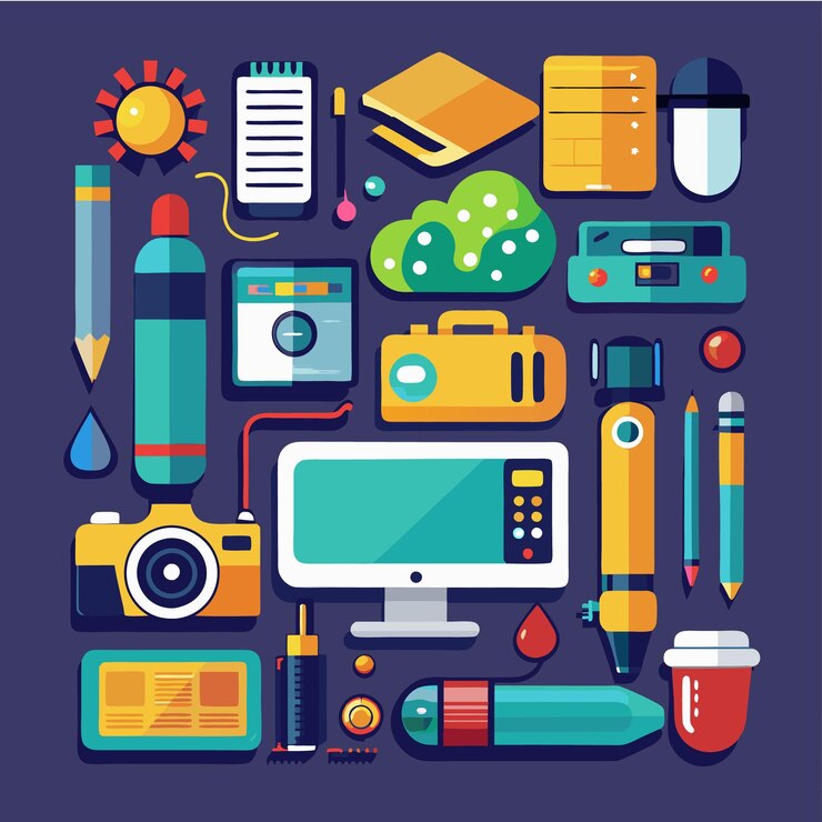 Vector herramientas esenciales para profesionales creativos un kit de diseño integral para flujos de trabajo modernos