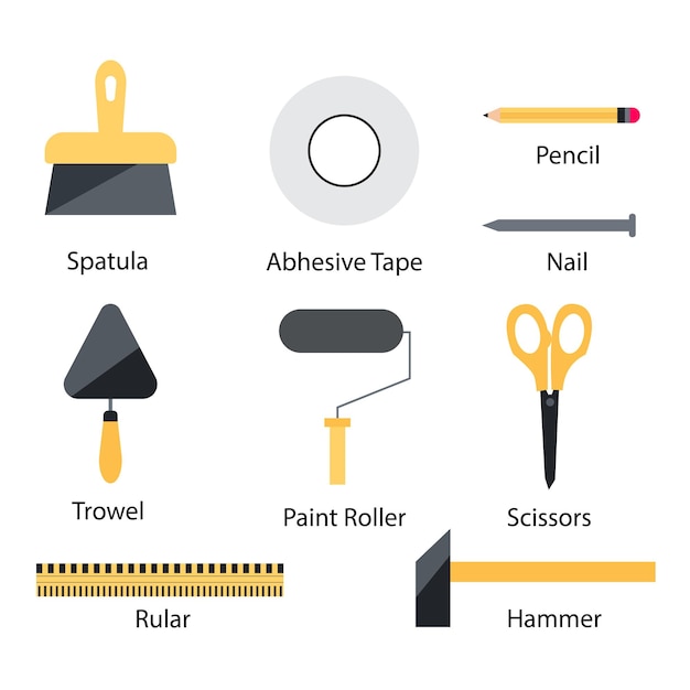 Vector herramientas de hardware