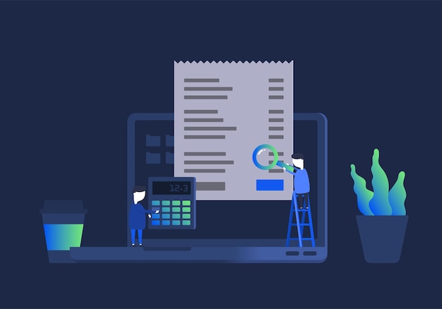 Herramientas de información de análisis digital concepto de big data para un negocio exitoso en el diseño vectorial plano