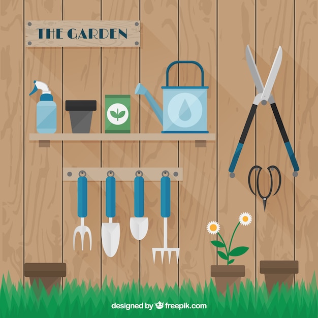 Vector herramientas de jardinería