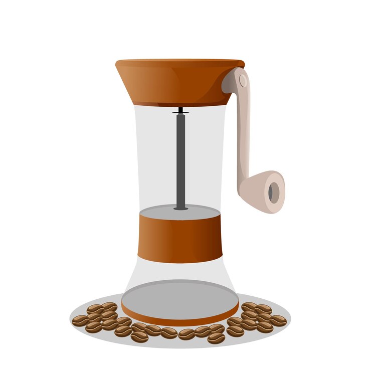 HERRAMIENTAS PARA MOLER CAFÉ, ILUSTRACIÓN VECTORIAL