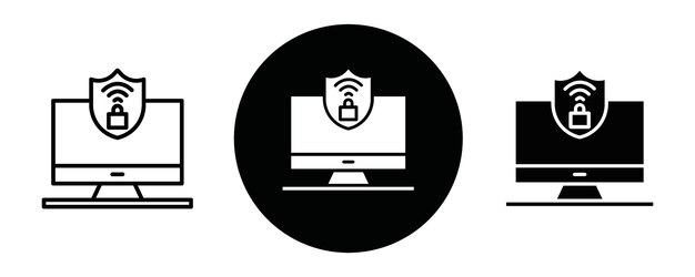 Las herramientas de seguridad de IOT describen la colección de iconos o establecen herramientas de seguridad IOT Arte de líneas vectoriales delgadas