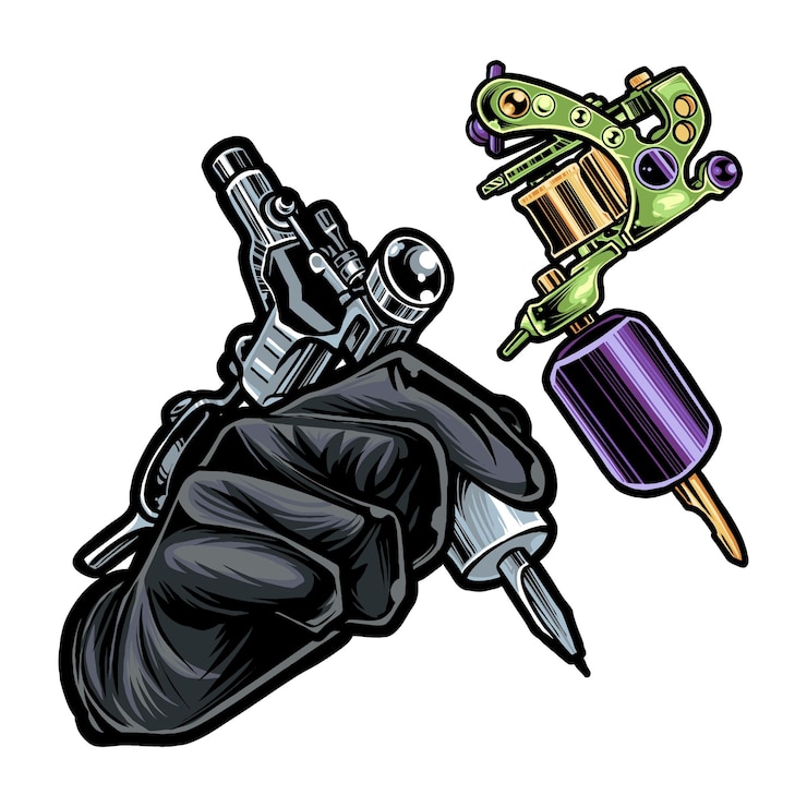 Vector herramientas de tatuaje 5