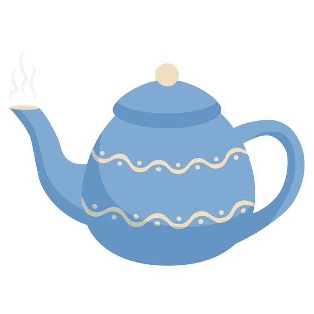 Hervidor de agua para preparar té ilustración vectorial