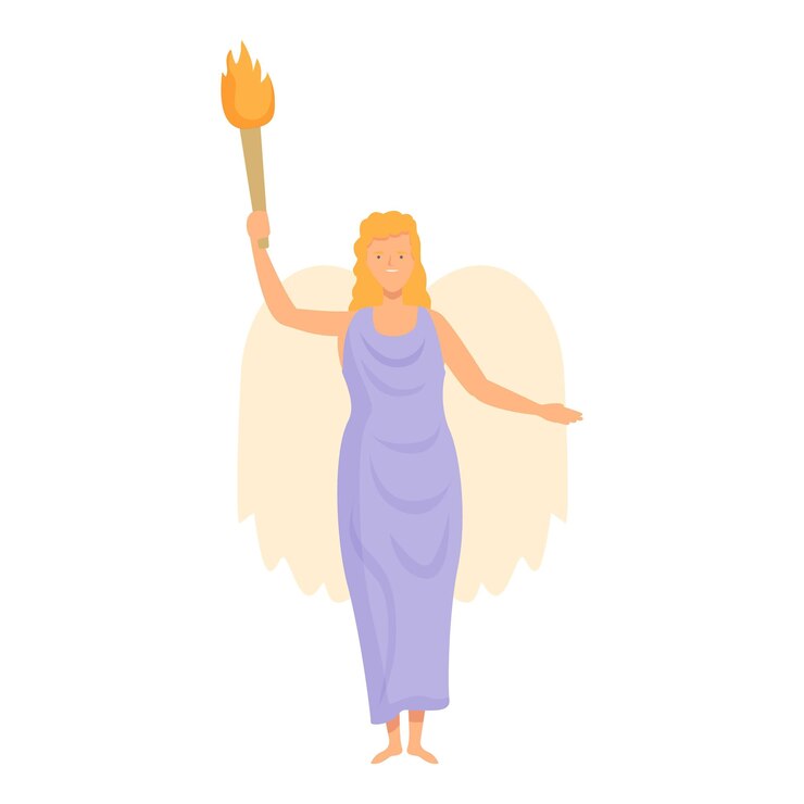 Hestia icono dibujos animados vector dios griego Minerva mito