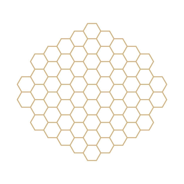 Vector hex oro panal de miel