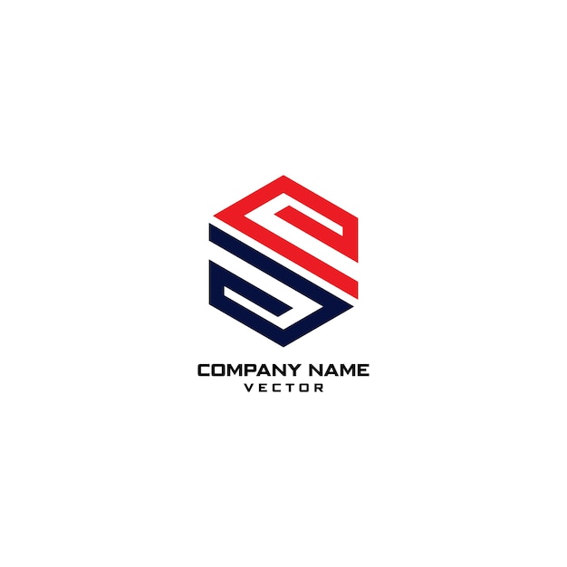 Hexagon Line Art S Letter Logo Design