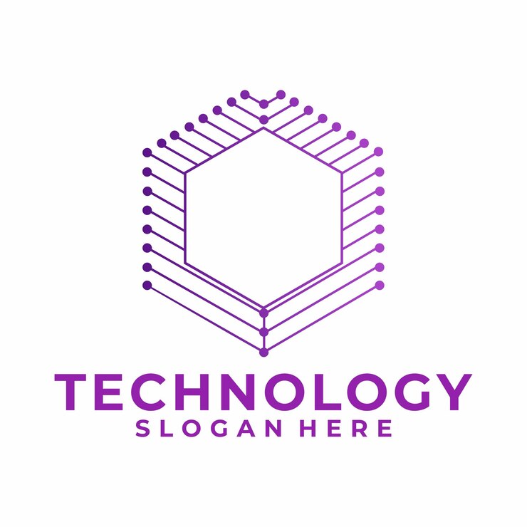 Vector hexagon line circuit net vector de logotipo diseños de logotipo de tecnología vector de concepto plantilla de logotipo digital de red de tecnología