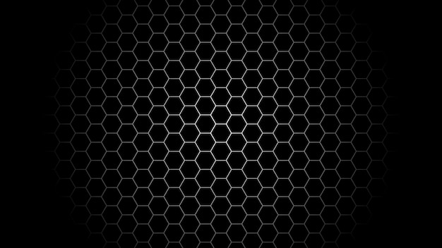 Hexagon Spotlight en el vector de diseño técnico de fondo oscuro