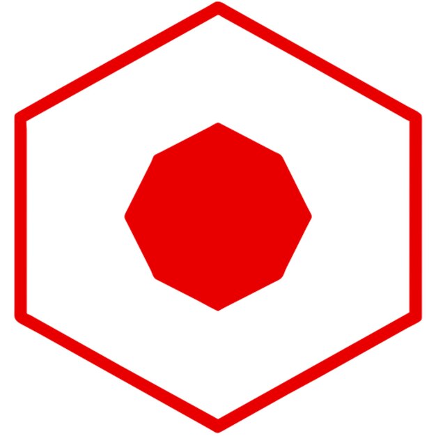 hexágono abstracto rubí fuego fondo rojo icono de panal
