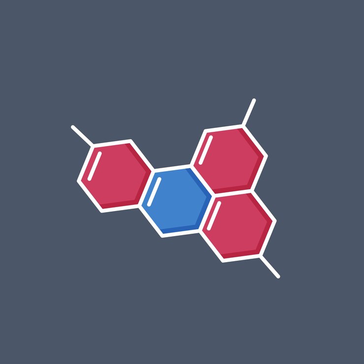 Vector hexágono científico en el diseño vectorial plano