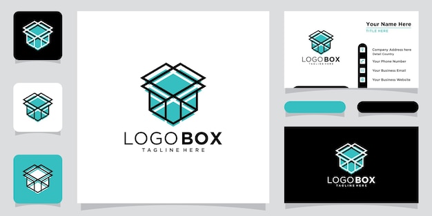 Hexágono de cubo abstracto o ilustración de vector de diseño de caja de logotipo