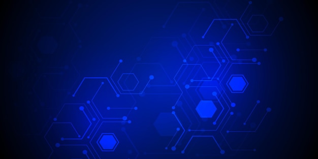 hexágono diseño conceptual tecnología abstracta vector de fondo