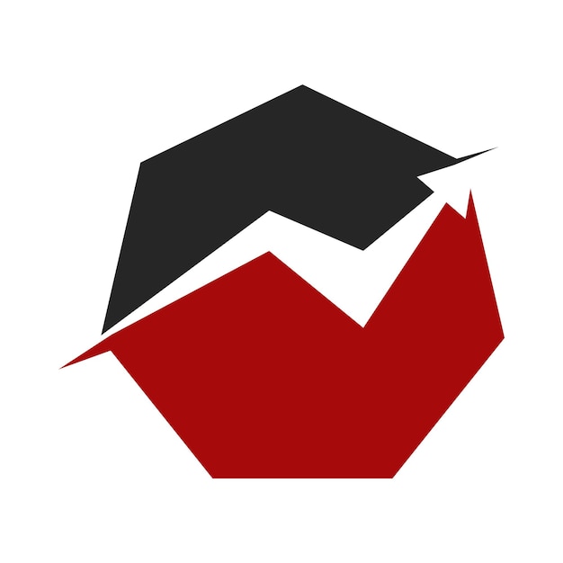 Hexágono Flecha Logo Vector Icono Ilustración