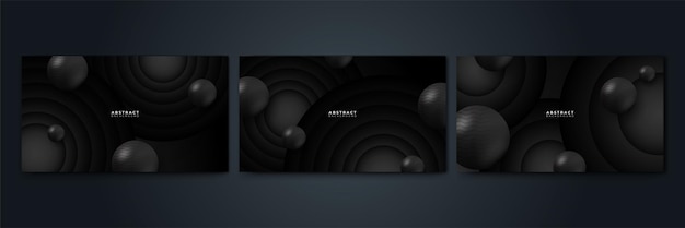Hexágono de fondo de textura negra abstracta Ilustración vectorial