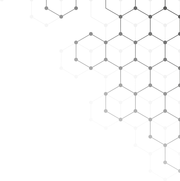 Hexágono en forma de brillo hermosa ilustración abstracta