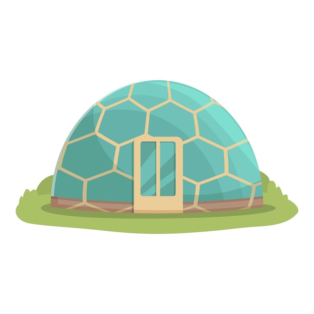 Hexágono glamping icono dibujos animados vector tienda casa casa naturaleza