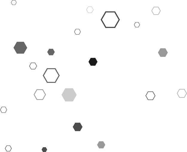 Hexágono hexagonal raster mosaico signo de celda o icono Gradación