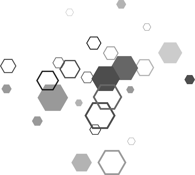 Hexágono hexagonal raster mosaico signo de celda o icono Gradación