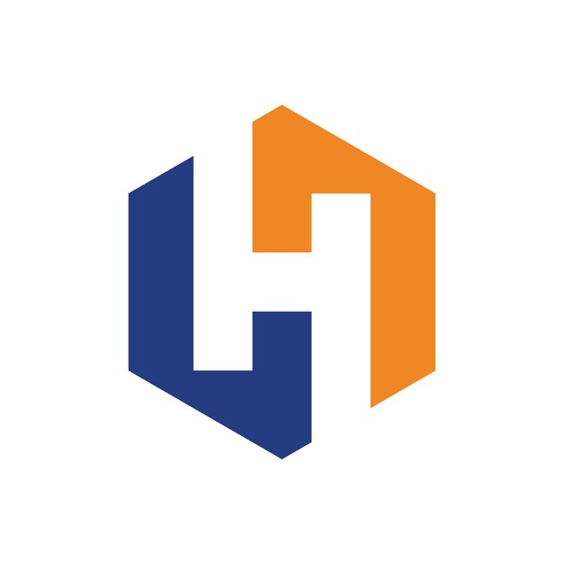 Hexágono Letra H Inicial Icon Vector plantilla de logotipo