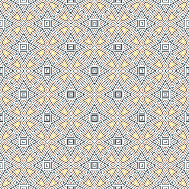 Hexágono de línea delgada de fantasía abstracta, patrón geométrico triangular sin costuras. mosaico creativo, azulejo